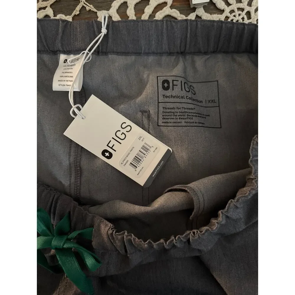 NWT Men's Figs Pisco Basic Scrubs Pants in Graphite Workwear size XXL Medical
